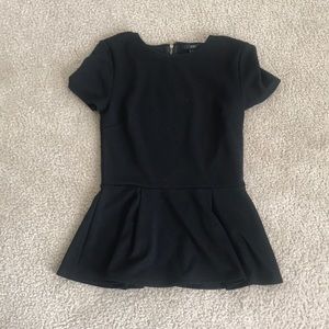 Black Peplum Top